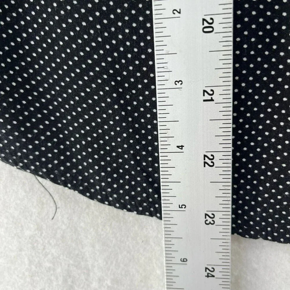 Molly Bracken Button-Up Shirt Women's Sz S Black Polka Dot Collared Relaxed Fit - Picture 5 of 10